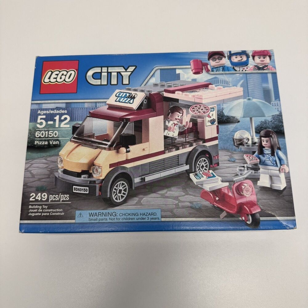 LEGO City 60150 Pizza Van 249pc - 2017 RETIRED - NEW - FADED BOX